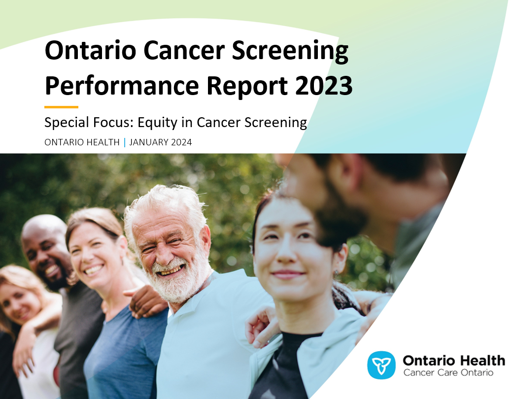 Cover of the 2023 Ontario Cancer Screening