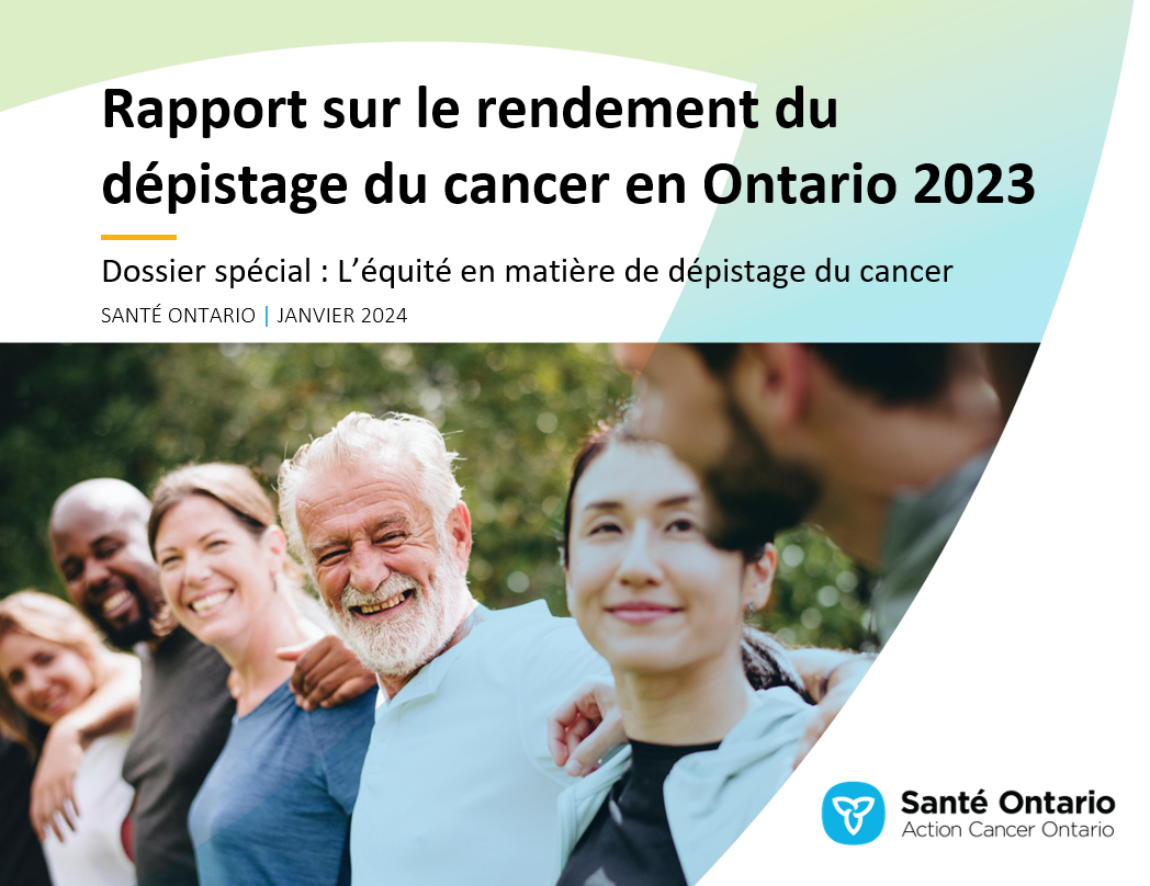 Couverture du Dépistage du cancer en Ontario 2023