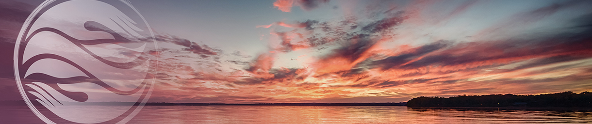 Sunset on lake