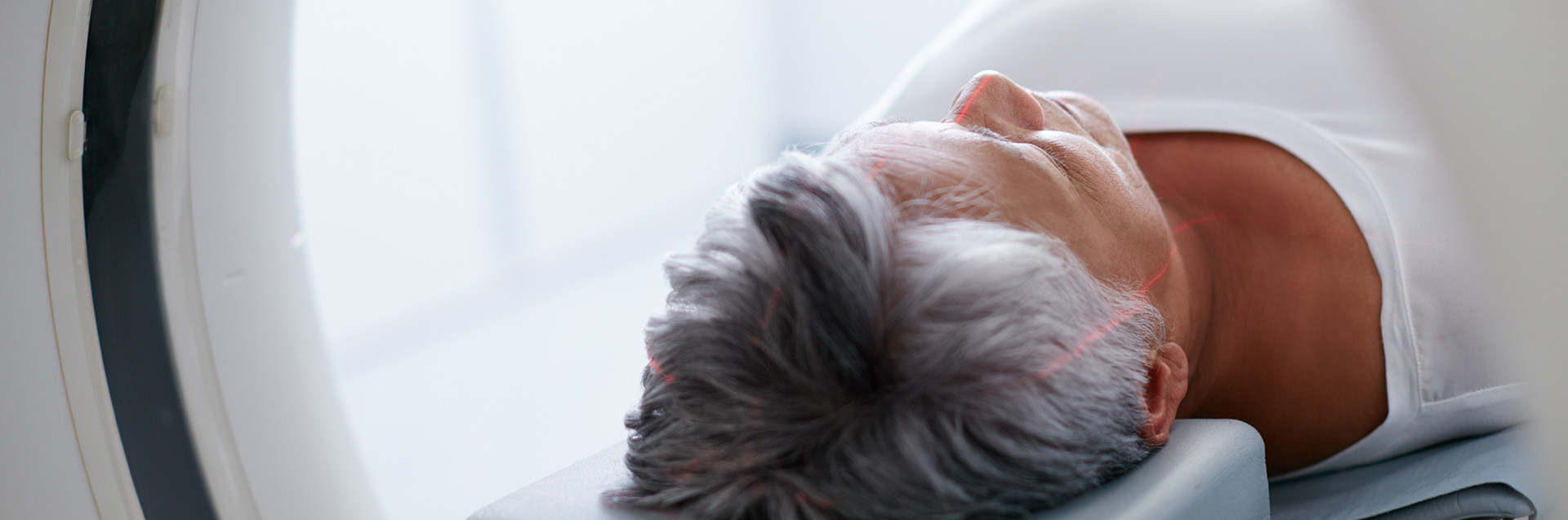 Person undergoing radiation therapy