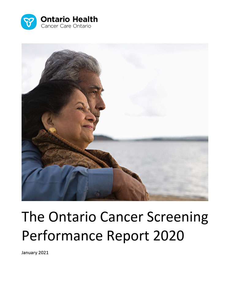 Ontario Cancer Screening Report 2020 cover
